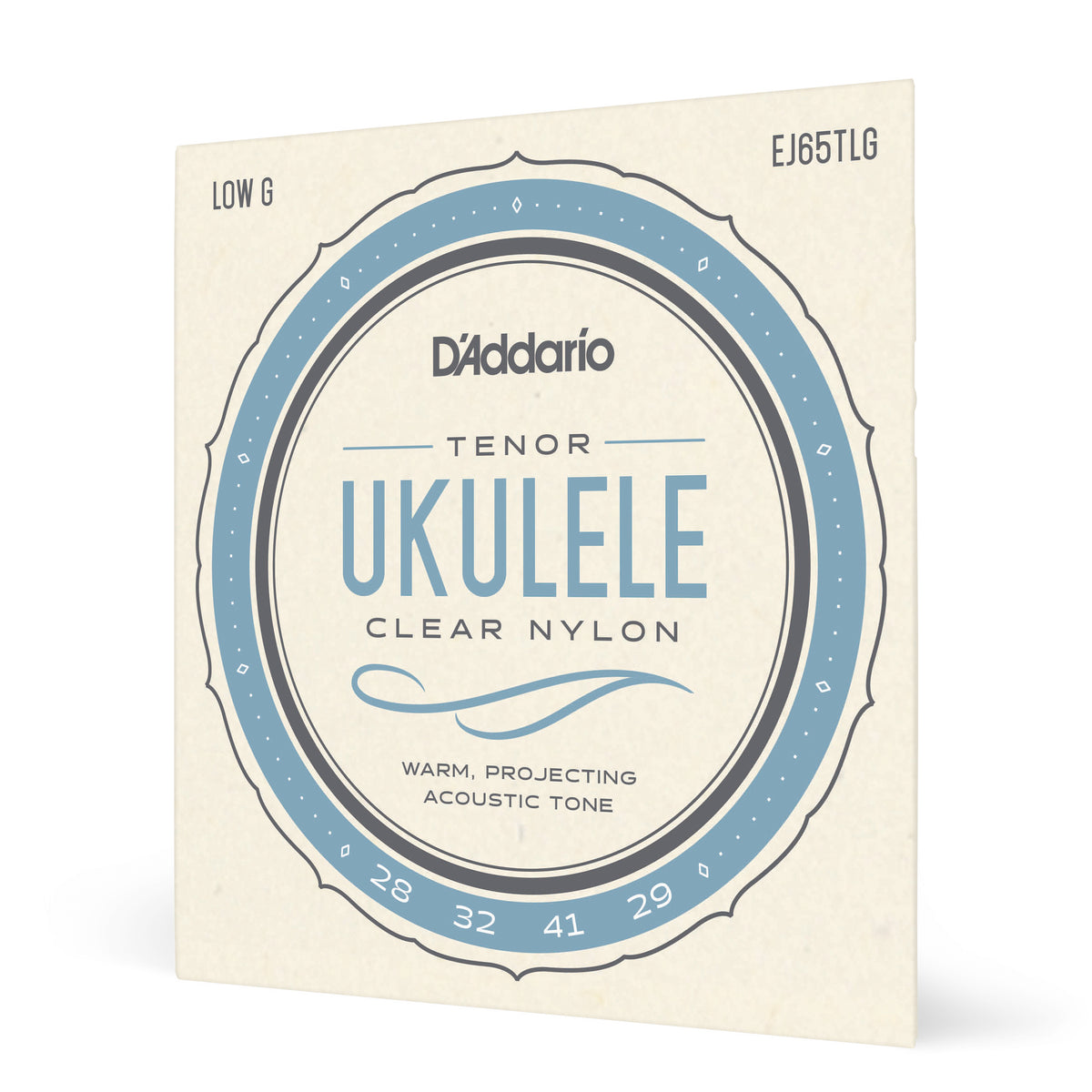 D'Addario EJ65TLGPro-Arté Custom Extruded Nylon Ukulele Strings, Tenor Low-G