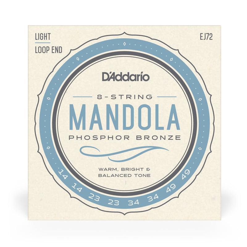 D'Addario EJ72 Phosphor Bronze Mandola Strings, Light, 14-49
