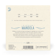 D'Addario EJ72 Phosphor Bronze Mandola Strings, Light, 14-49