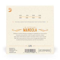 D'Addario EJ76 Phosphor Bronze Mandola Strings, Medium, 15-52