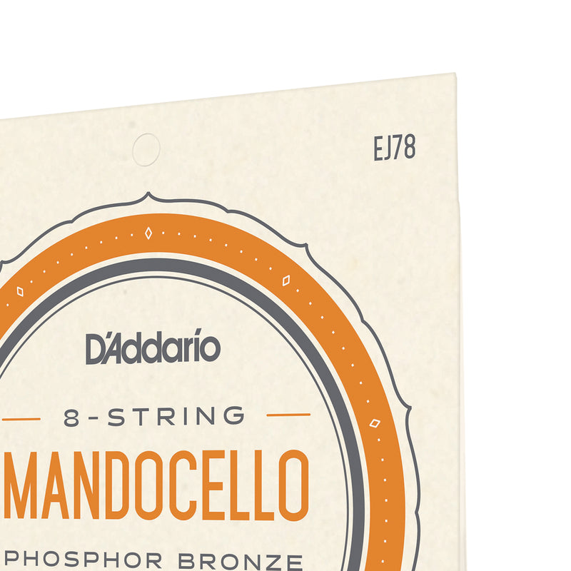 D'Addario J78 Phosphor Bronze Mandocello Strings, 22-74