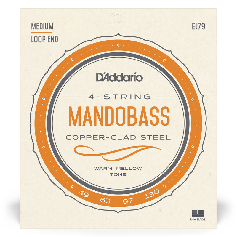 D'Addario J79 Copper Mandobass Strings, 49-130