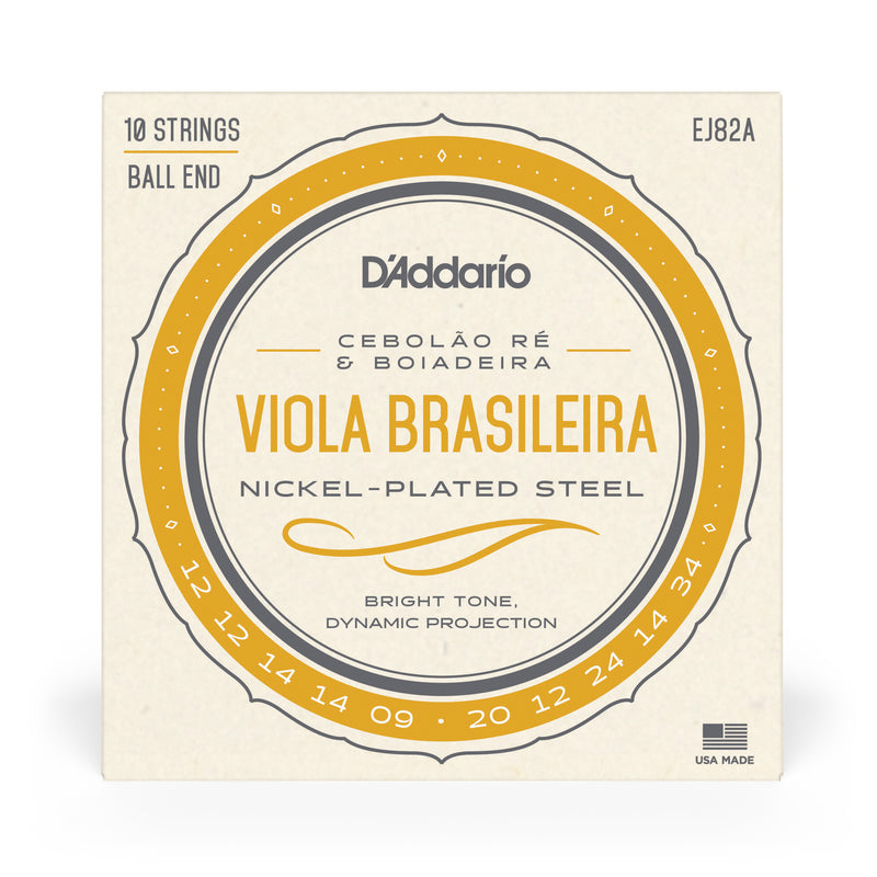 D'Addario EJ82A Viola Brasileira Set, Cebolao Re and Boiadeira