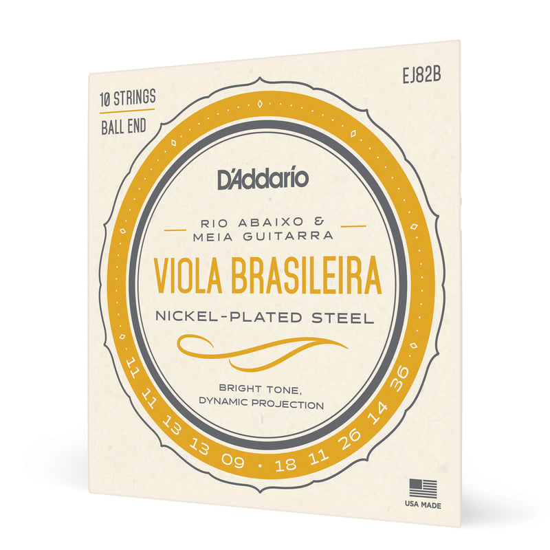D'Addario EJ82B Viola Brasileira Set, Rio Abaixo and Meia Guitarra