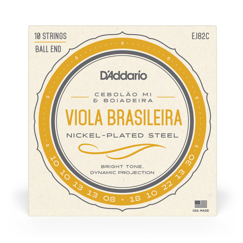 D'Addario EJ82C Viola Brasileira Set, Cebolao Mi and Boiadeira