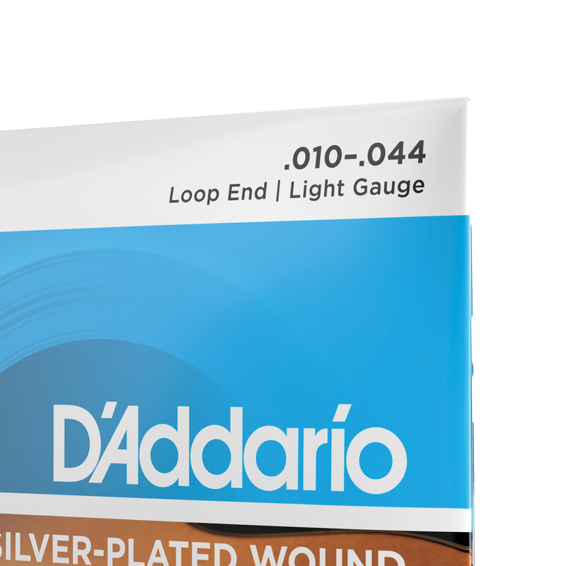 D'Addario EJ84L Gypsy Jazz Acoustic Guitar Strings, Loop End, Light, 10-44