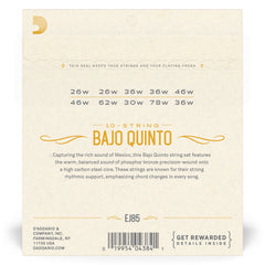 D'Addario EJ85 Bajo Quinto Strings