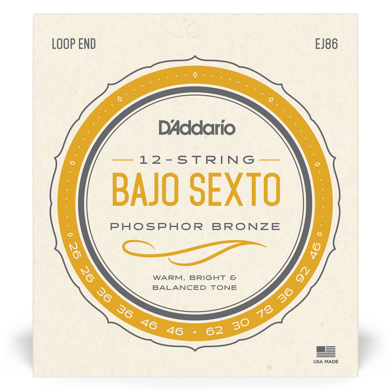 D'Addario EJ86 Bajo Sexto Strings