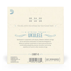 D'Addario EJ88T-6 Nyltech Ukulele Strings, 6-String Tenor