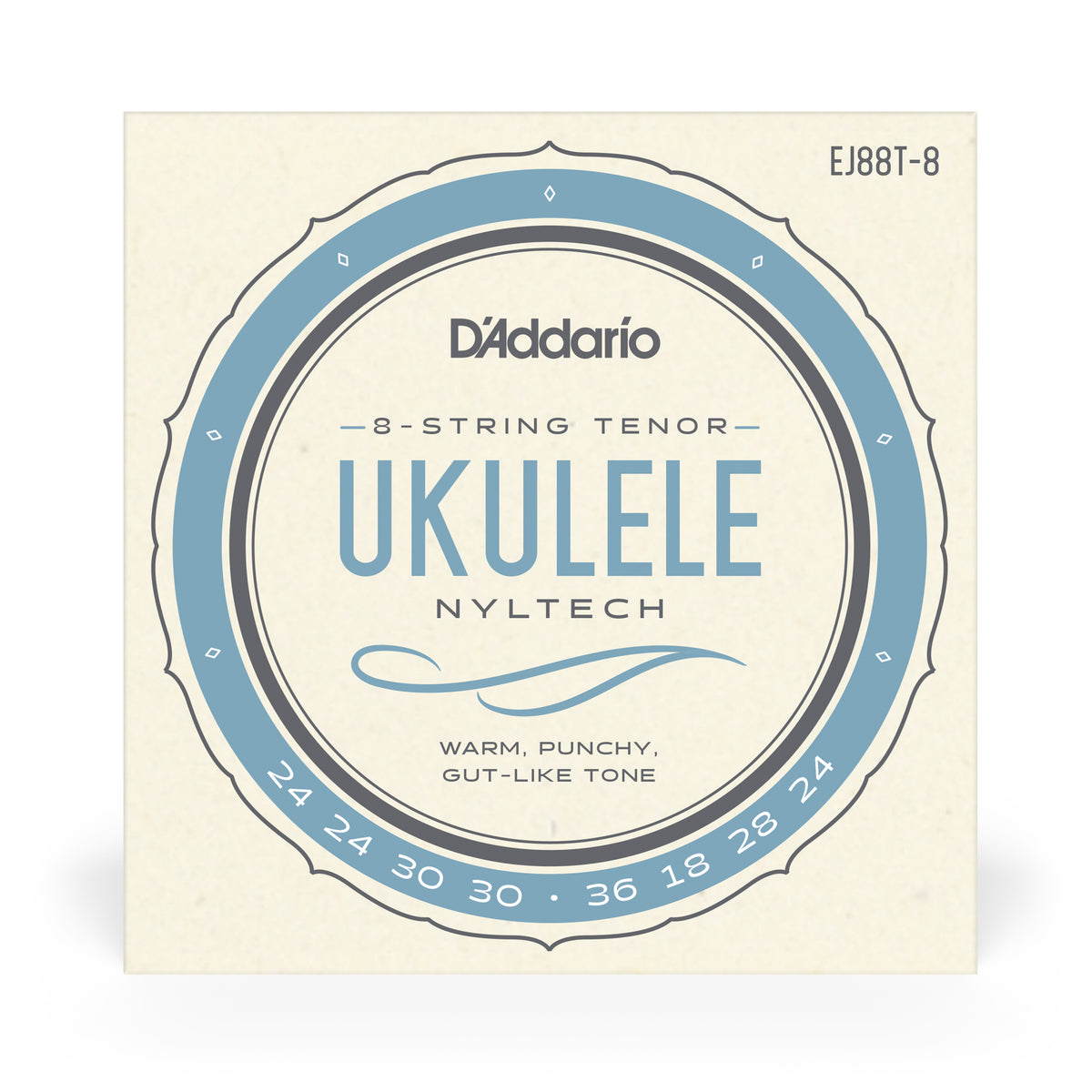 D'Addario EJ88T-8 Nyltech Ukulele Strings, 8-String Tenor