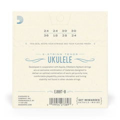 D'Addario EJ88T-8 Nyltech Ukulele Strings, 8-String Tenor