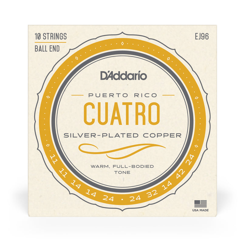 D'Addario EJ96 Cuatro-Puerto Rico Strings