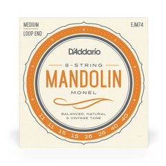 D'Addario EJM74 Monel Mandolin Strings, Medium, 11-40