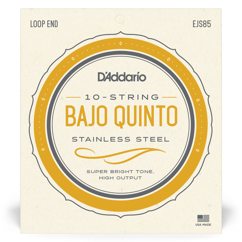 D'Addario EJS85 Bajo Quinto Stainless Steel Strings