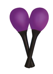 Mano Percussion Egg Maracas on Handle EM121
