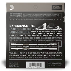 D'Addario ENR71-6 Half Round Bass Guitar Strings, Regular Light, 30-130, Long Scale