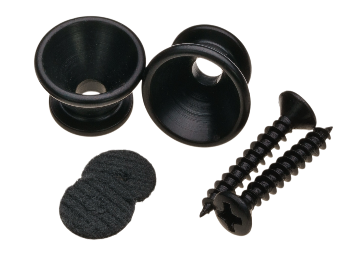 D'Andrea - Guitar Strap Buttons - Black - 24 piece