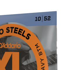 D'Addario EPS540 ProSteels Electric Guitar Strings, Light Top/Heavy Bottom, 10-52