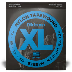 D'Addario ETB92M Tapewound Bass Guitar Strings, Medium, 50-105, Medium Scale