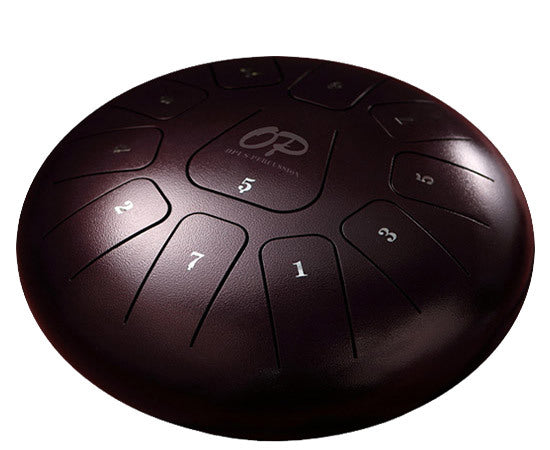 Opus Percussion 12" Metal 11-Note Standard Carves Style Tongue Drum in Chestnut