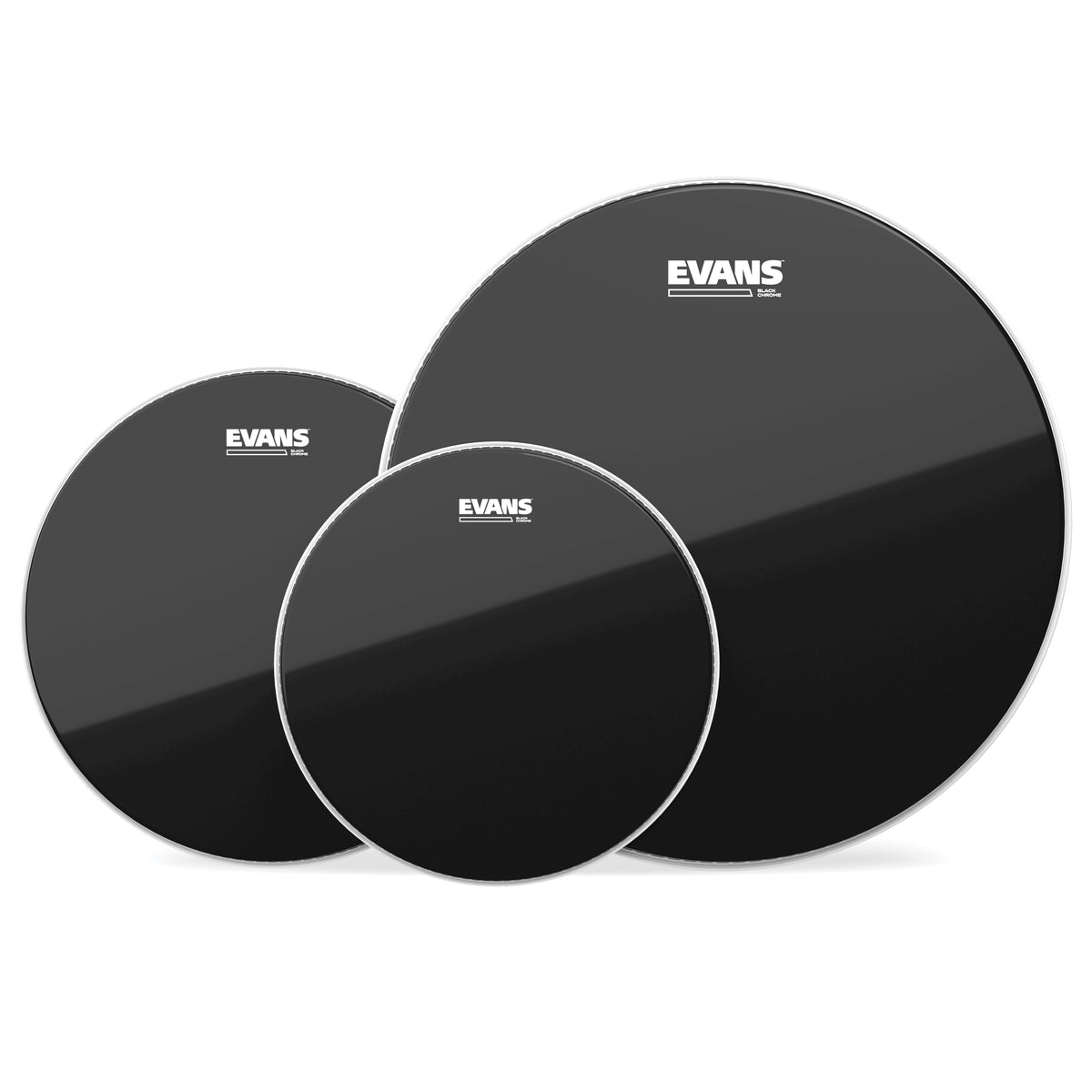 EVANS Black Chrome Tompack, Rock (10 inch, 12 inch, 16 inch)