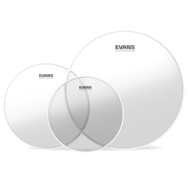 EVANS G2 Tompack, Clear, Standard (12 inch, 13 inch, 16 inch)