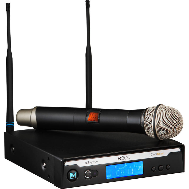 Electro-Voice R300 Handheld Wireless System with PL22 Dynamic Microphone (A-Band) Frequency Band (618 - 634 MHz)