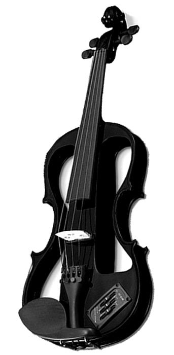 Carlo Giordano EV202 Series 4/4 Size Electric Violin in Black