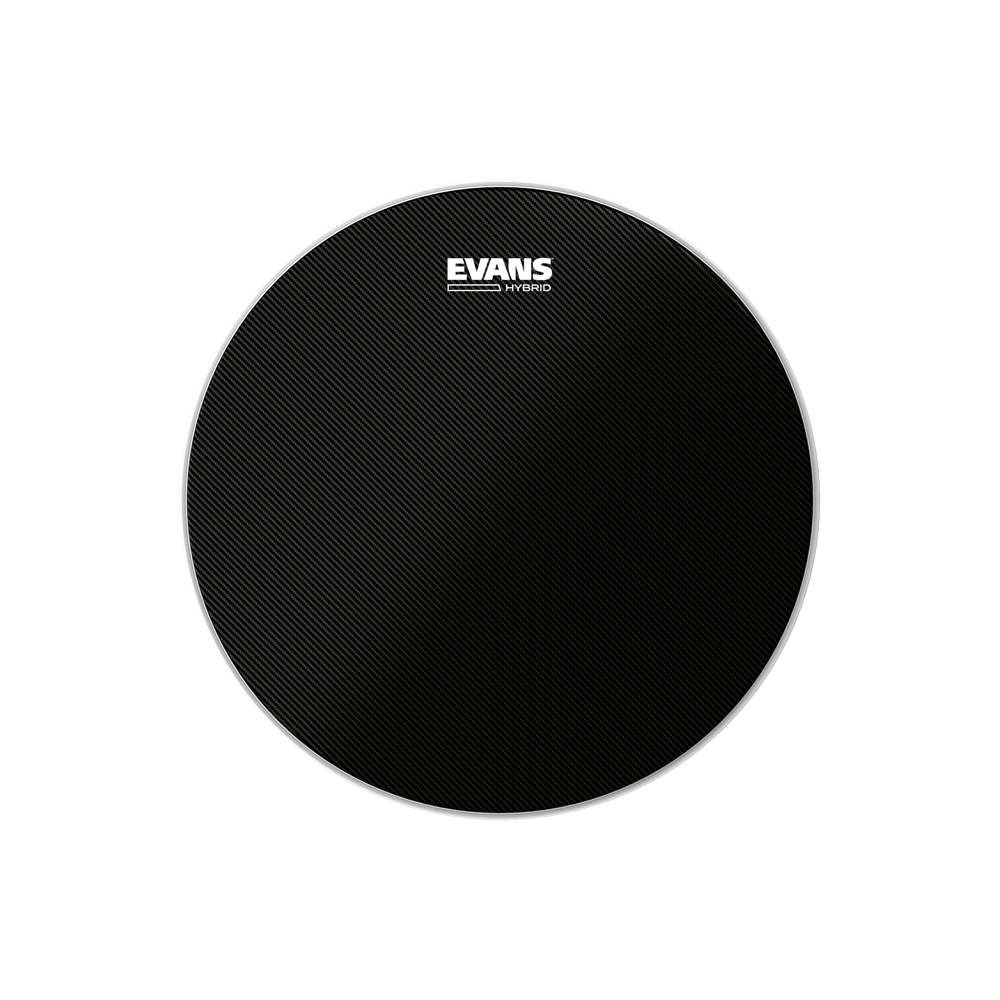 Evans Hybrid Black Marching Snare Drum Head, 14 Inch