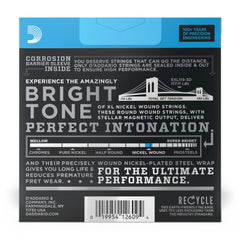 D'Addario EXL115-3D Nickel Wound Electric Guitar Strings, 3 Sets, Medium/Blues-Jazz Rock, 11-49, 3 Sets