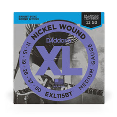 D'Addario EXL115BT Nickel Wound Electric Guitar Strings, Balanced Tension Medium, 11-50