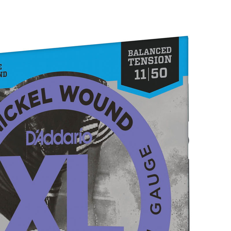 D'Addario EXL115BT Nickel Wound Electric Guitar Strings, Balanced Tension Medium, 11-50