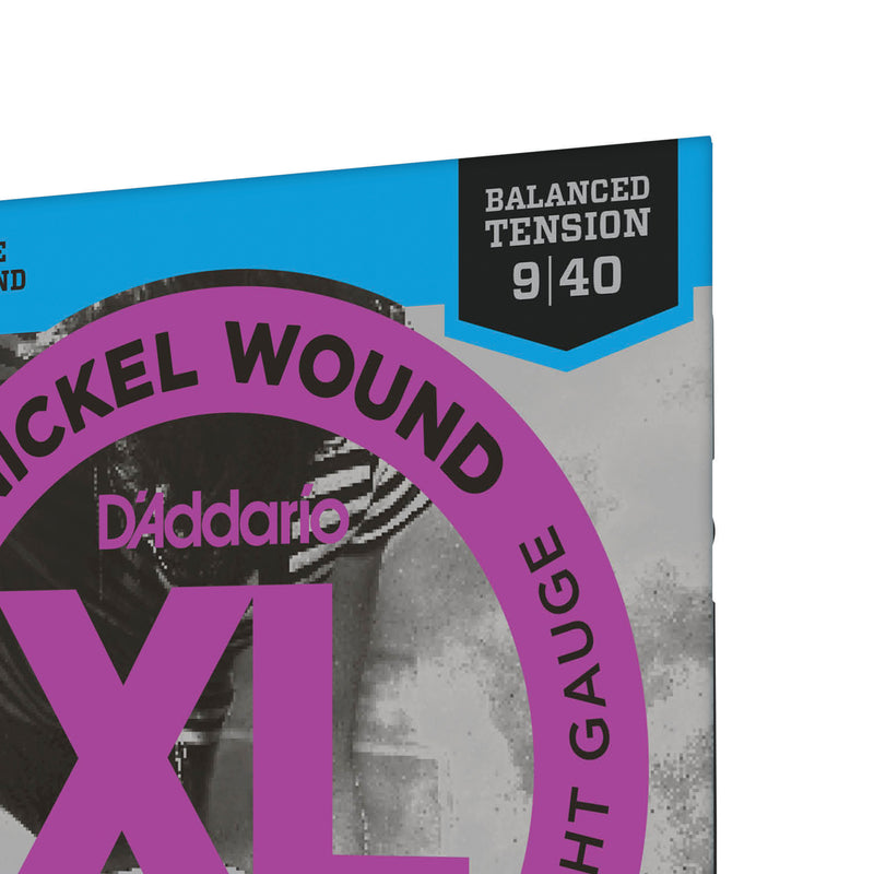 D'Addario EXL120BT Nickel Wound Electric Guitar Strings, Balanced Tension Super Light, 09-40