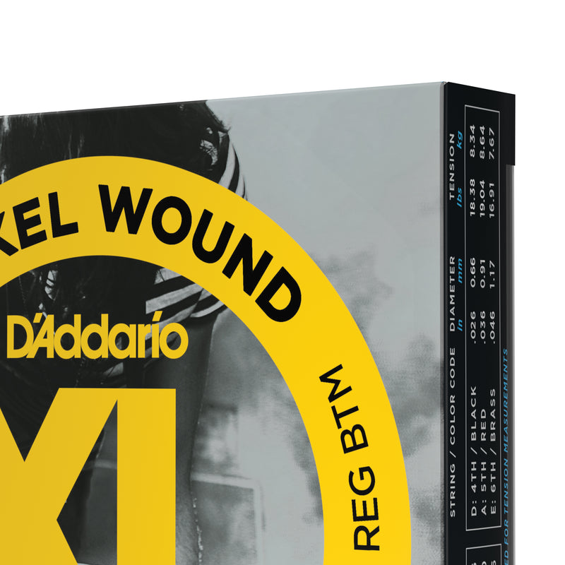 D'Addario EXL125-3D Nickel Wound Electric Guitar Strings, Super Light Top/Regular Bottom, 09-46, 3 Sets