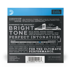 D'Addario EXL156 Nickel Wound Electric Guitar/Nickel Wound Bass Strings, Fender Nickel Wound Bass VI, 24-84