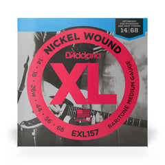 D'Addario EXL157 Nickel Wound Electric Guitar Strings, Baritone Medium, 14-68