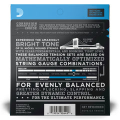 D'Addario EXL160BT Nickel Wound Bass Guitar Strings, Balanced Tension Medium, 50-120, Long Scale