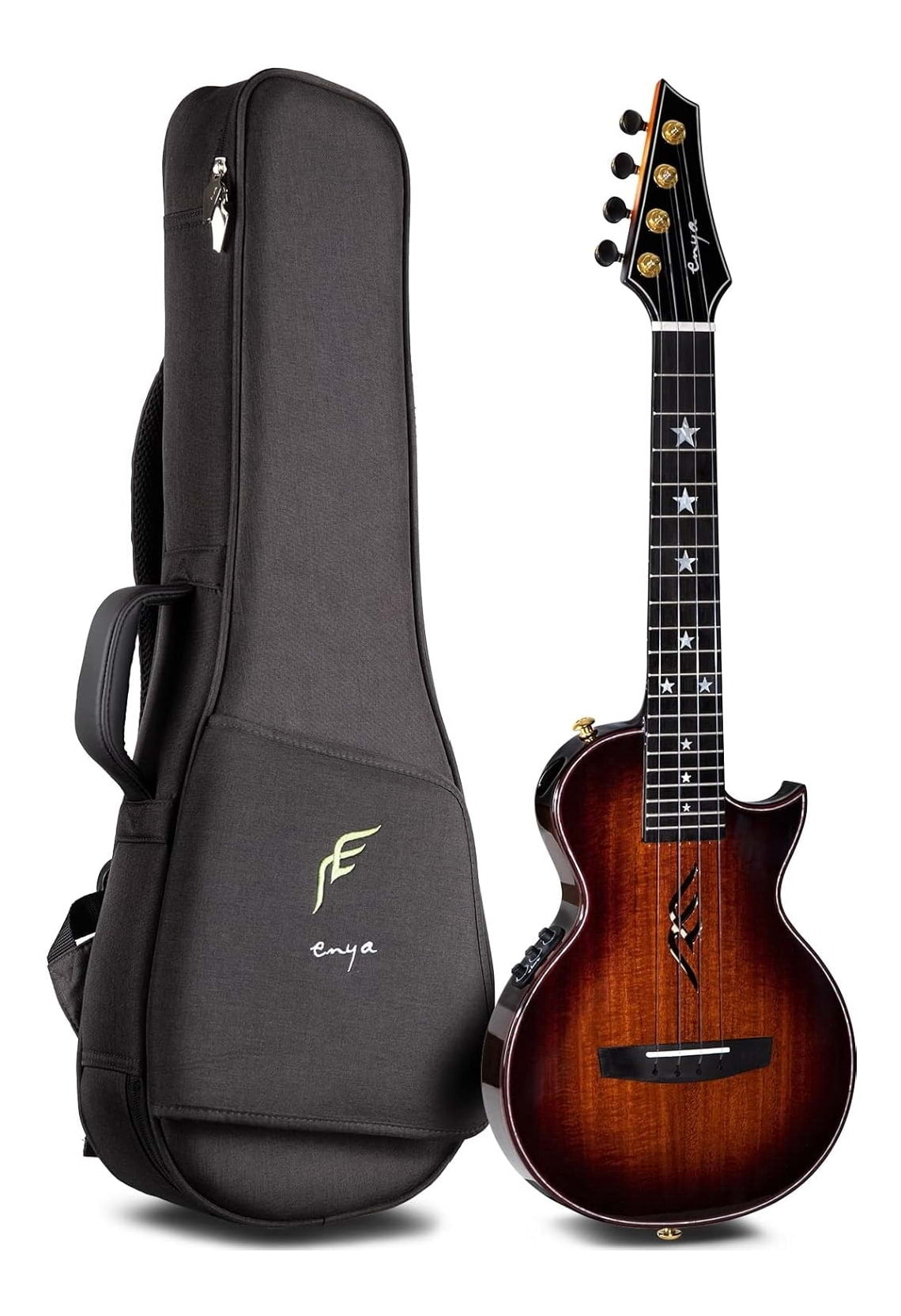 Enya E6 FE Custom Solid Acacia Tenor Ukulele with AcousticPlus Pickup