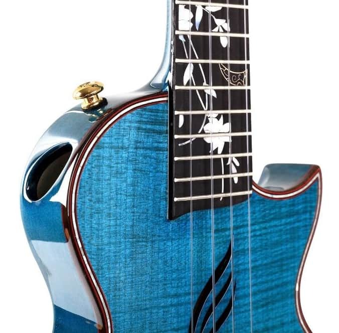 Enya E6 Solid Maple Tenor Ukulele with AcousticPlus Pickup - Blue
