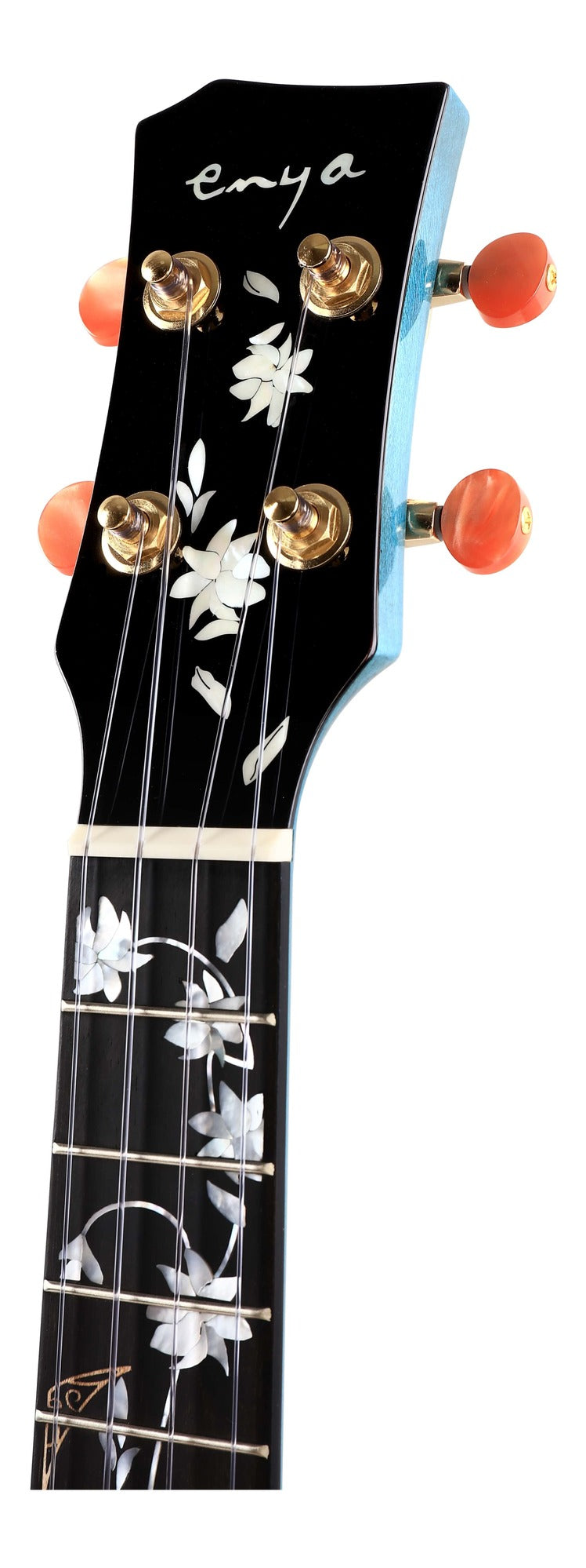 Enya E6 Solid Maple Tenor Ukulele with AcousticPlus Pickup - Blue