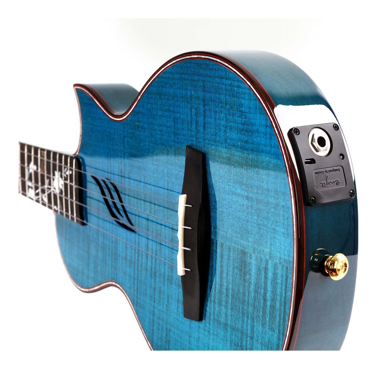 Enya E6 Solid Maple Tenor Ukulele with AcousticPlus Pickup - Blue
