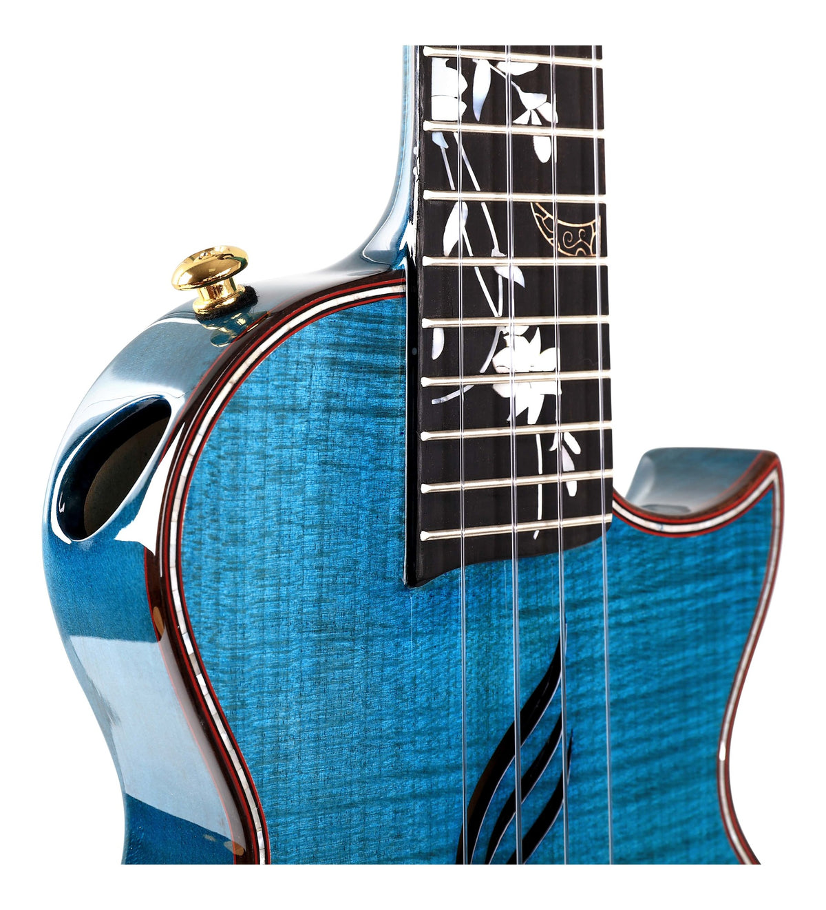 Enya E6 Solid Maple Tenor Ukulele with AcousticPlus Pickup - Blue