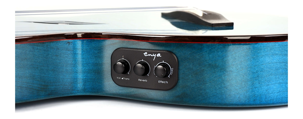 Enya E6 Solid Maple Tenor Ukulele with AcousticPlus Pickup - Blue
