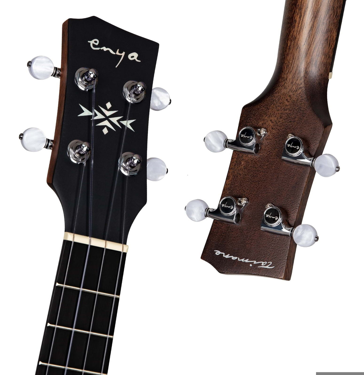 Enya Taimane Moon Tenor 4-String Ukulele with AcousticPlus Pickup - Black