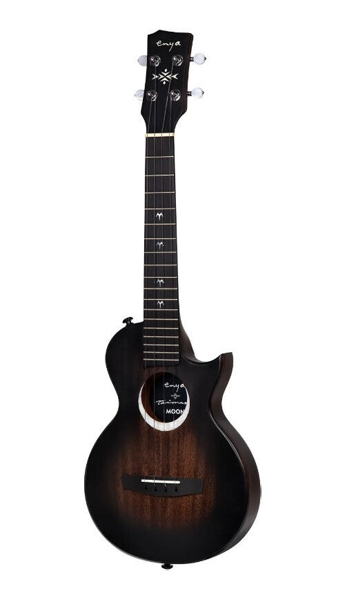 Enya Taimane Moon Tenor 5-String Ukulele with AcousticPlus Pickup - Black
