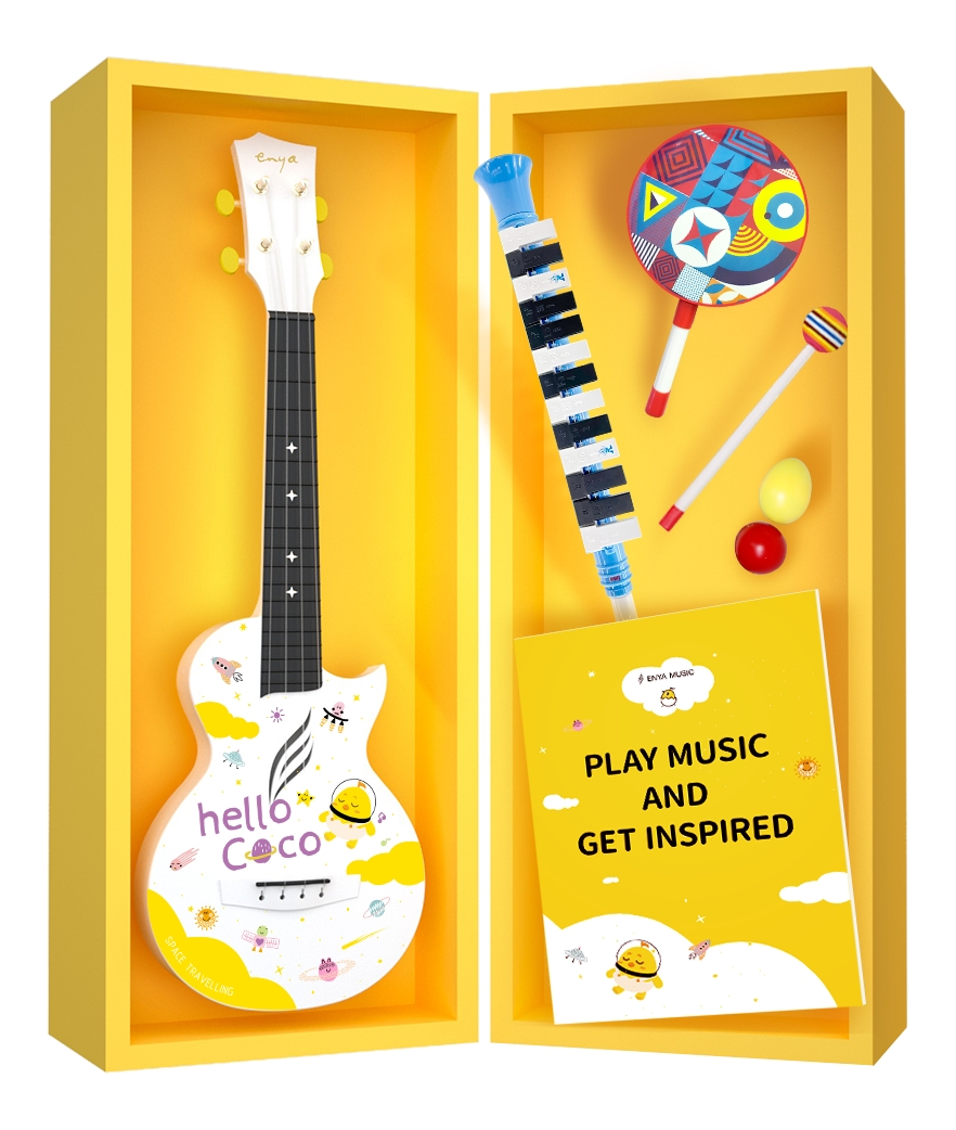 Enya Mini Coco Soprano Carbon Fibre Ukulele - Beginner Musician Pack