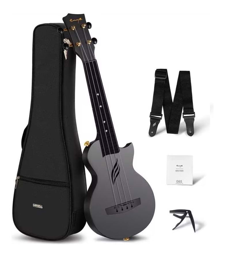 Enya Nova U Carbon Soprano Ukulele - Black