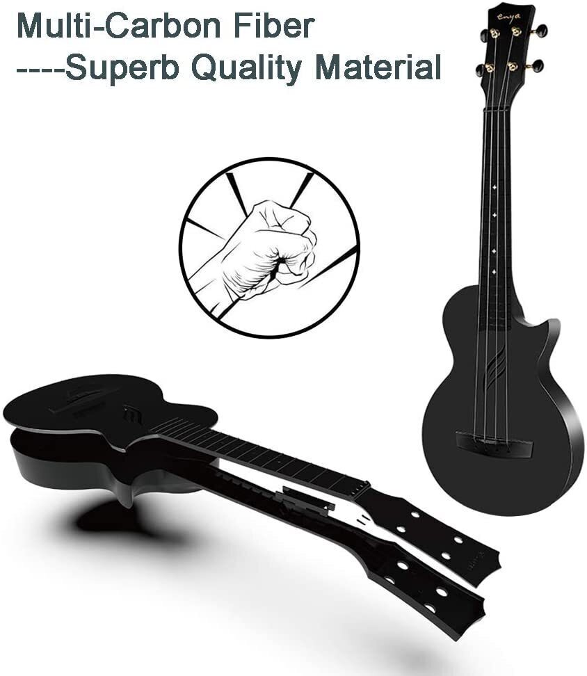 Enya Nova U Carbon Soprano Ukulele - Black
