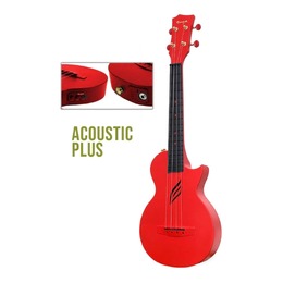 Enya Nova U Carbon Concert Ukulele - Red - includes pickup
