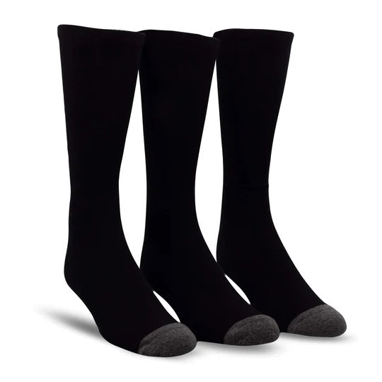 Perris Licensed FENDER "Exploded Logo" Large Crew Socks in Black (3-Pair)